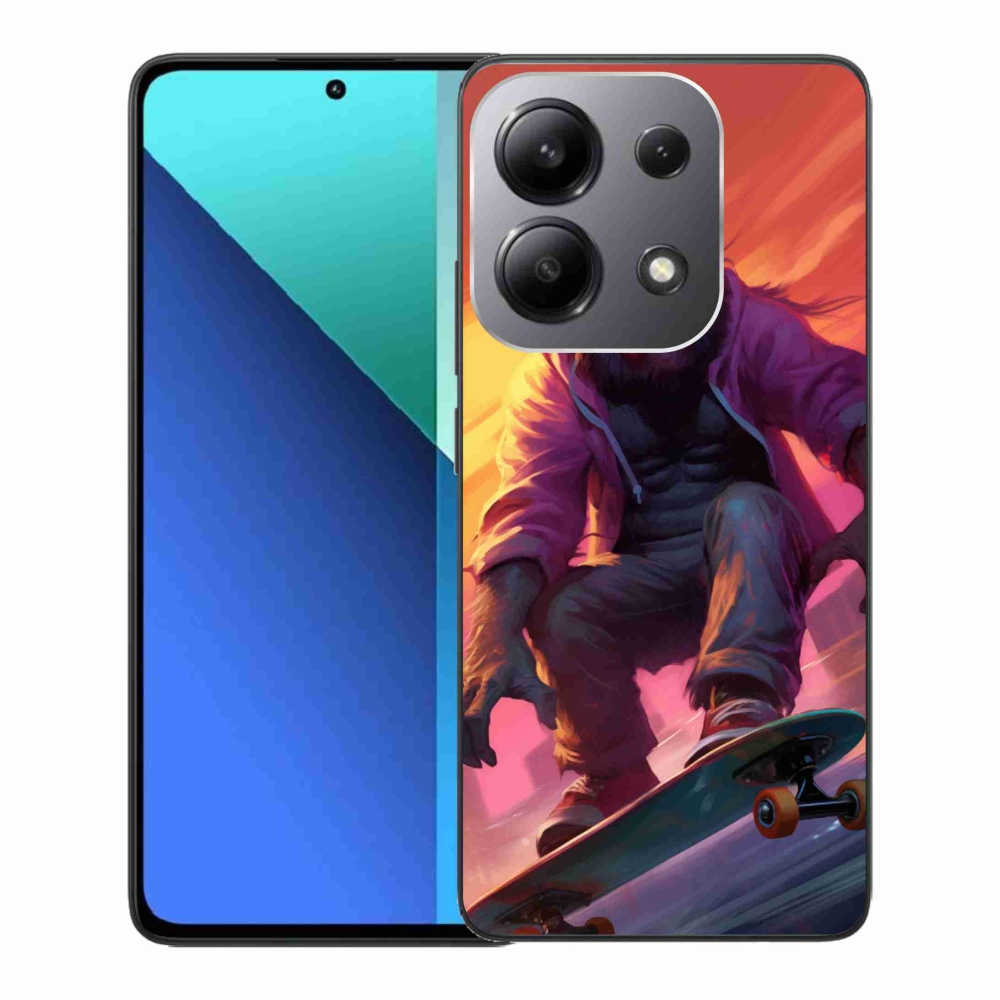 Gelový kryt mmCase na Xiaomi Redmi Note 13 - gorila na skateboardu