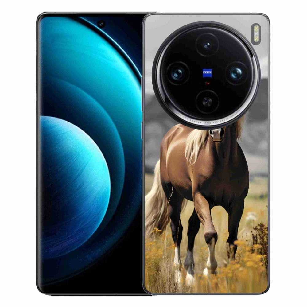 Gelový kryt mmCase na Vivo X100 Pro 5G - hnědý kůň 1