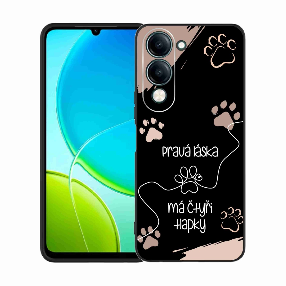 Gelový kryt mmCase na Vivo Y29s 5G - psí motiv 1 černé pozadí