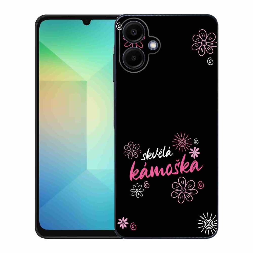 Gelový kryt mmCase na Samsung Galaxy A06 4G - skvělá kámoška černé pozadí