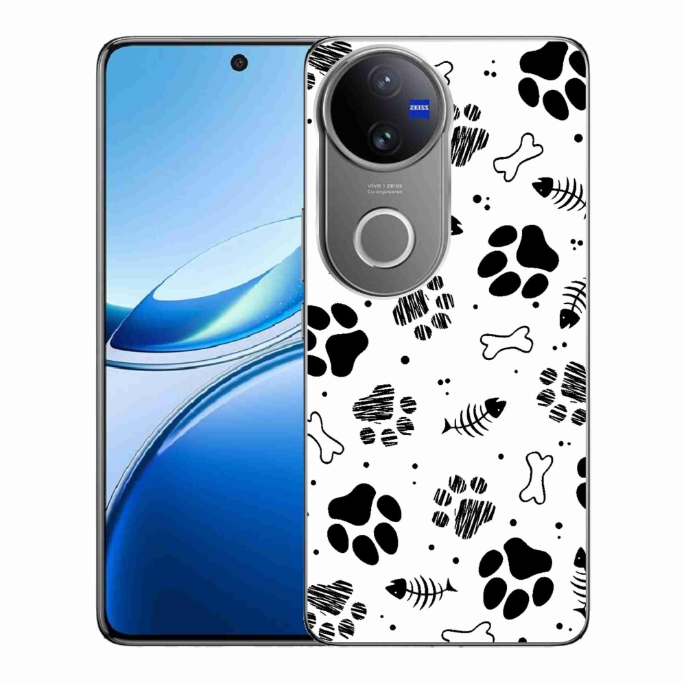 Gelový kryt mmCase na Vivo V50 5G - psí tlapky 1