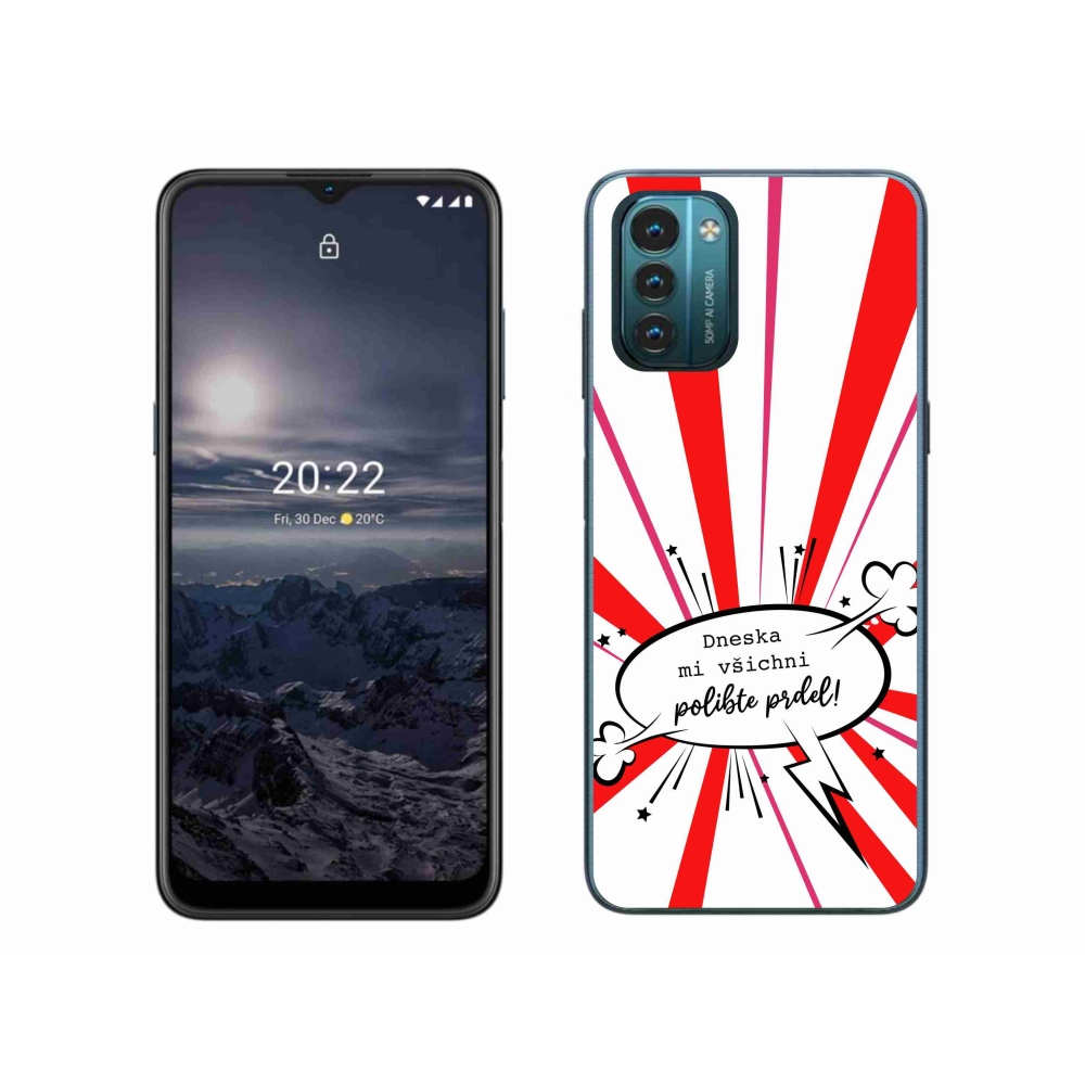 Gelový kryt mmCase na Nokia G11/G21 - vtipný text 15 bílé pozadí