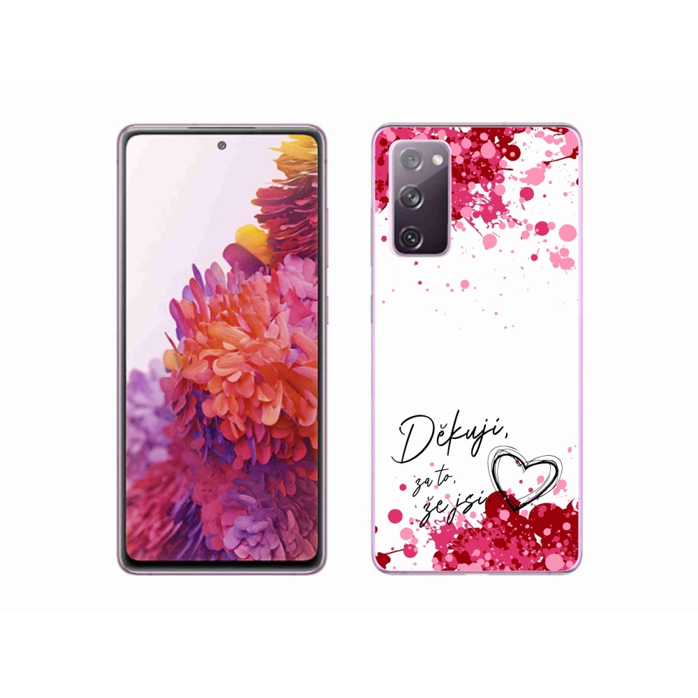 Gelový kryt mmCase na Samsung Galaxy S20 FE - zamilovaný text 2 bílé pozadí