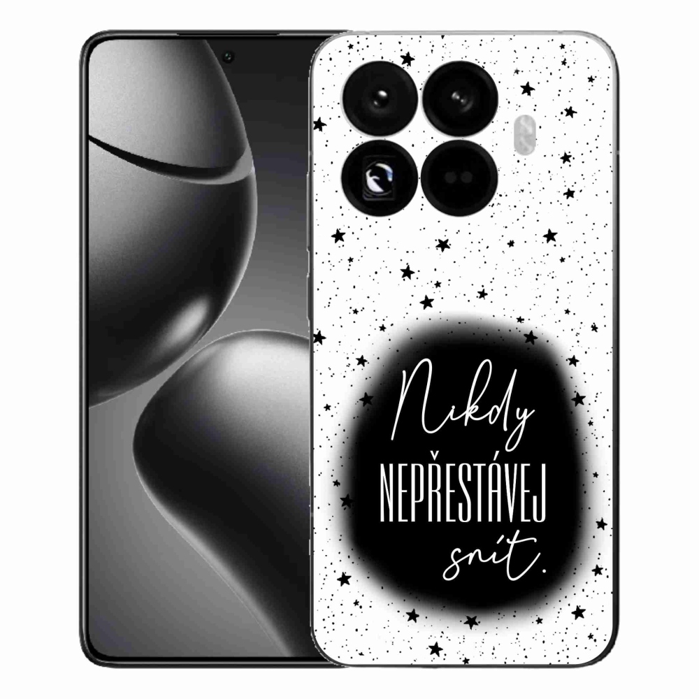 Gelový kryt mmCase na Xiaomi 15T Pro - citát 1 černobílé pozadí