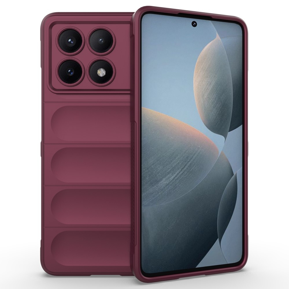 Rugg odolný gelový obal na Xiaomi Poco X6 Pro 5G - vínový