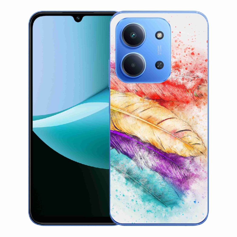Gelový kryt mmCase na Xiaomi Redmi 15C 4G/5G (173mm) - barevné peří