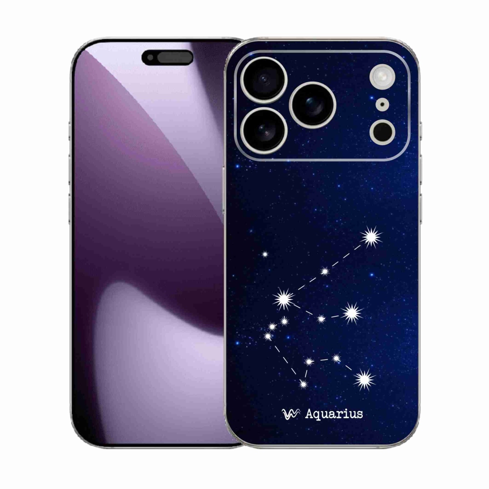 Gelový kryt mmCase na iPhone 17 Pro - souhvězdí Vodnáře