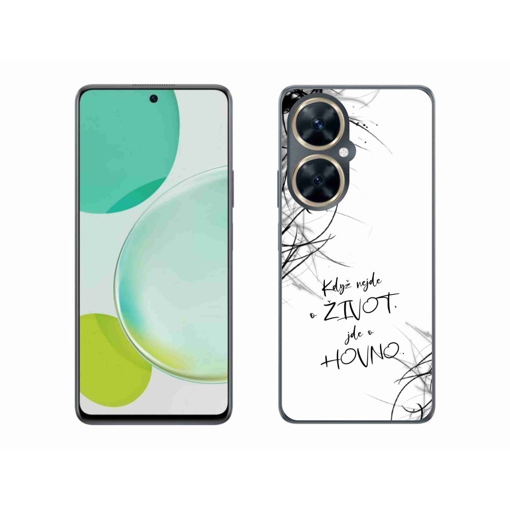 Gelový kryt mmCase na Huawei Nova 11i - vtipný text 16 bílé pozadí