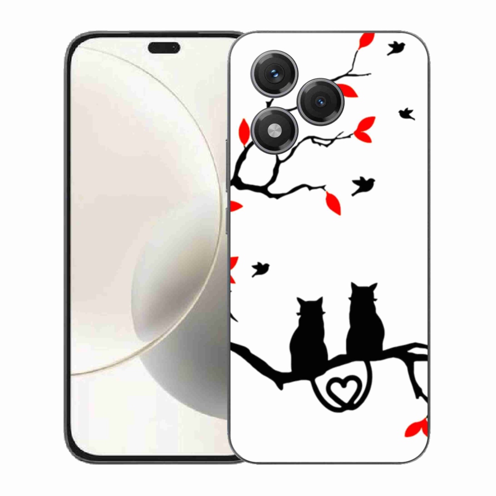 Gelový kryt mmCase na Honor 400 Lite - kočičí láska