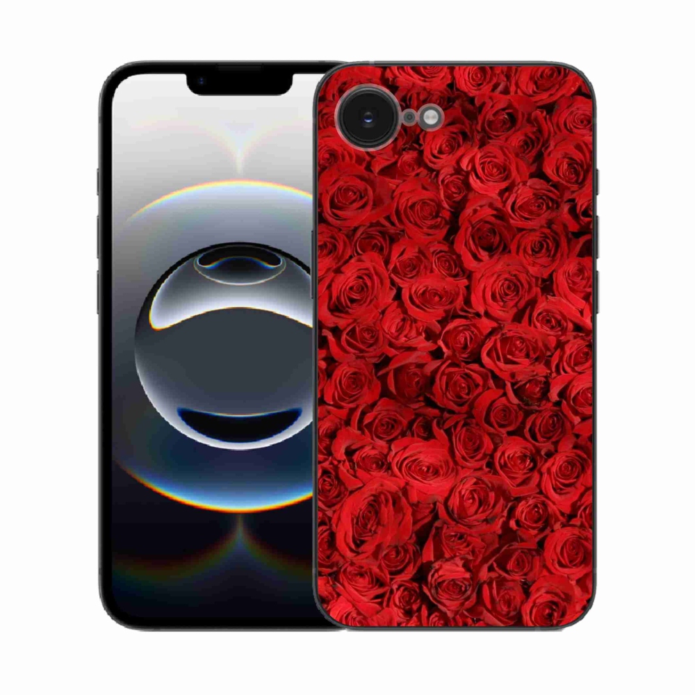 Gelový kryt mmCase na iPhone 16e - růže