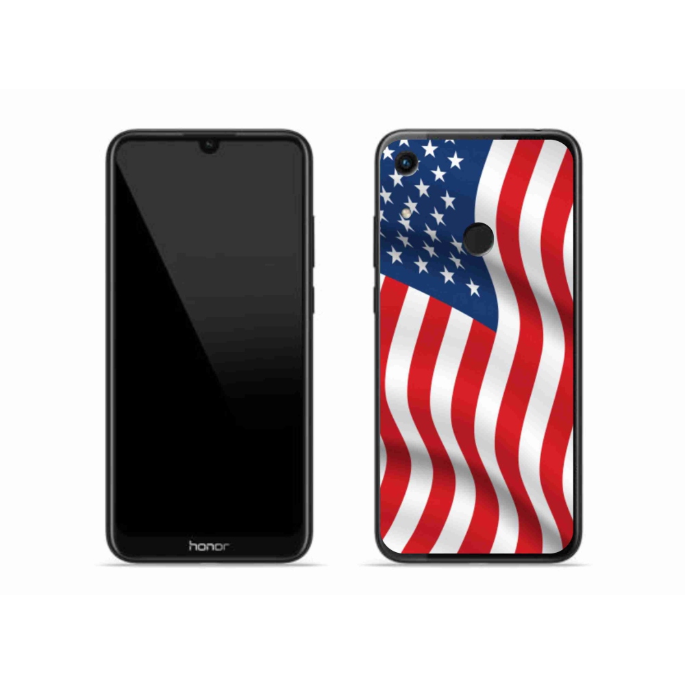 Gelový kryt mmCase na mobil Honor 8A - USA vlajka
