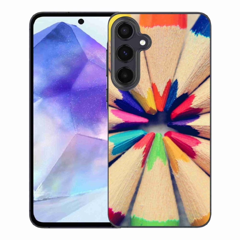 Gelový kryt mmCase na Samsung Galaxy A55 5G - pastelky 
