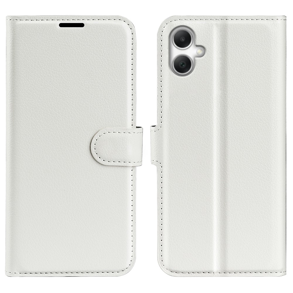 Litchi knížkové pouzdro na Samsung Galaxy A07 4G - bílé