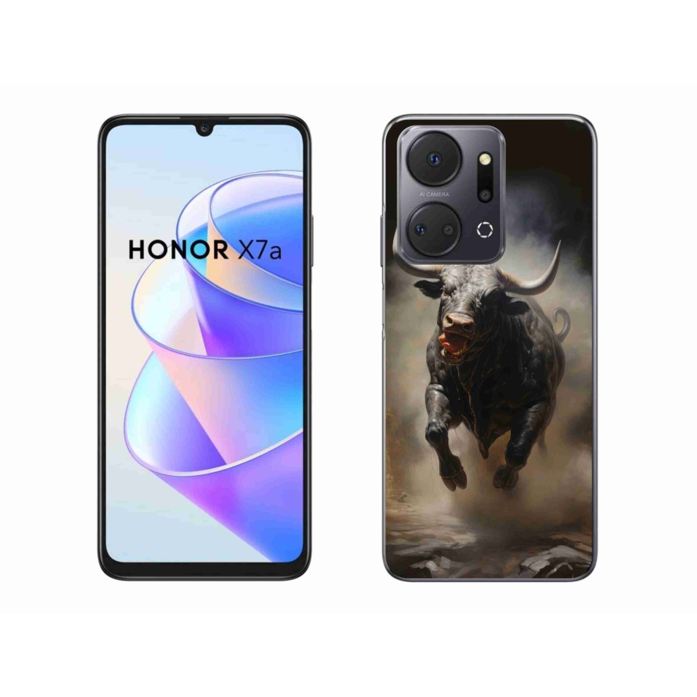 Gelový kryt mmCase na Honor X7a - rozzuřený býk