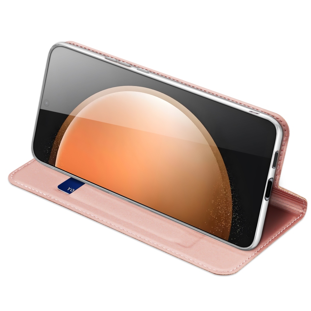 DUX knížkové pouzdro na Samsung Galaxy S25 FE - růžovozlaté