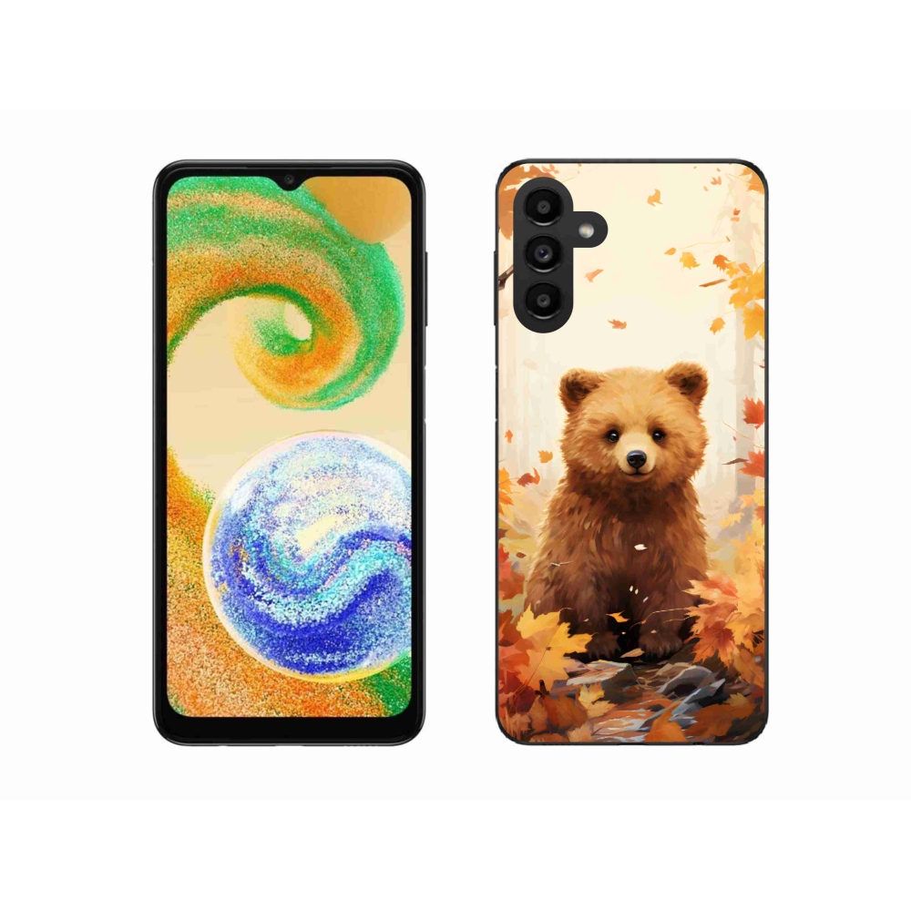 Gelový kryt mmCase na Samsung Galaxy A04s (164.7x76.7x9.1mm) - medvěd v lese