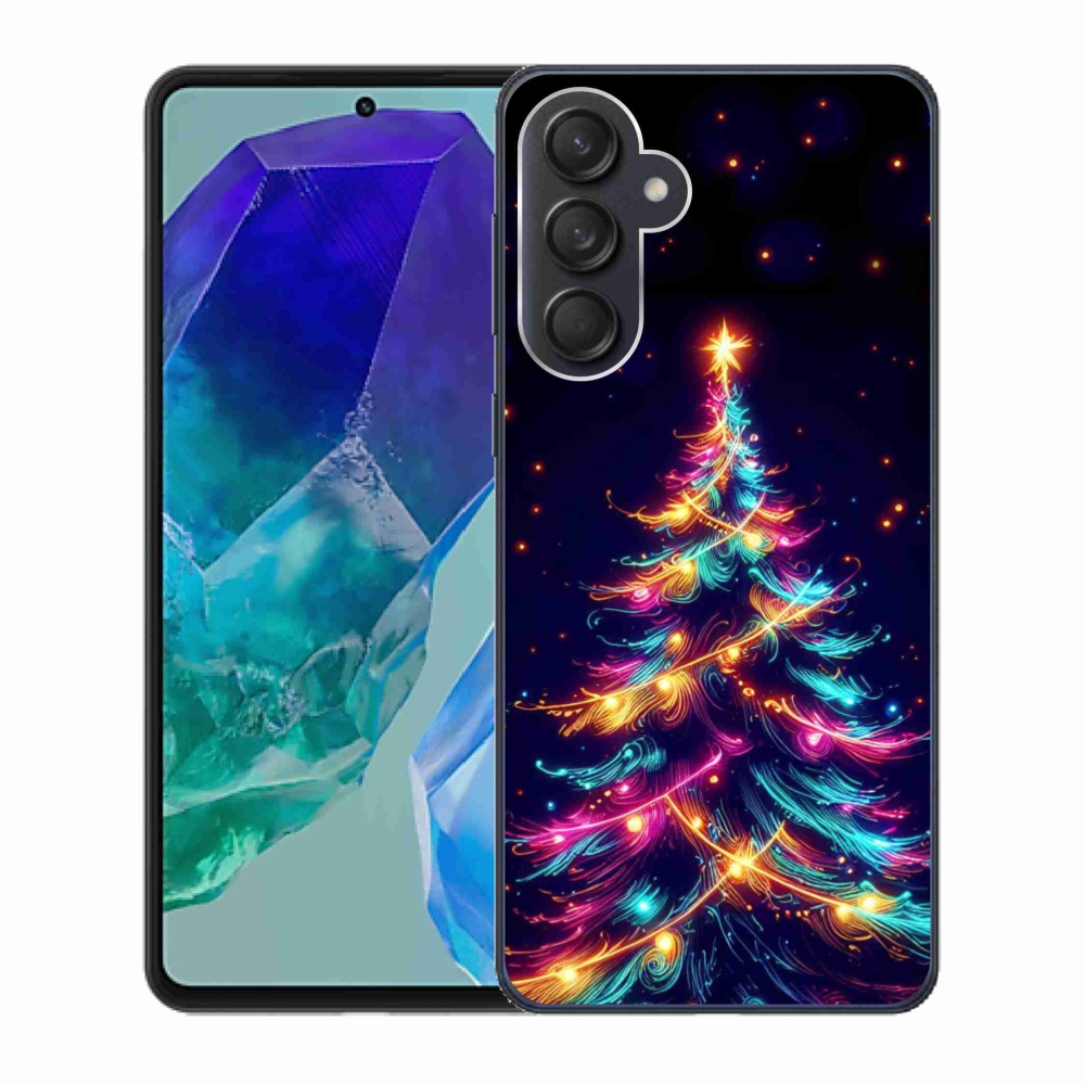Gelový kryt mmCase na Samsung Galaxy M55 5G - neonový vánoční stromek