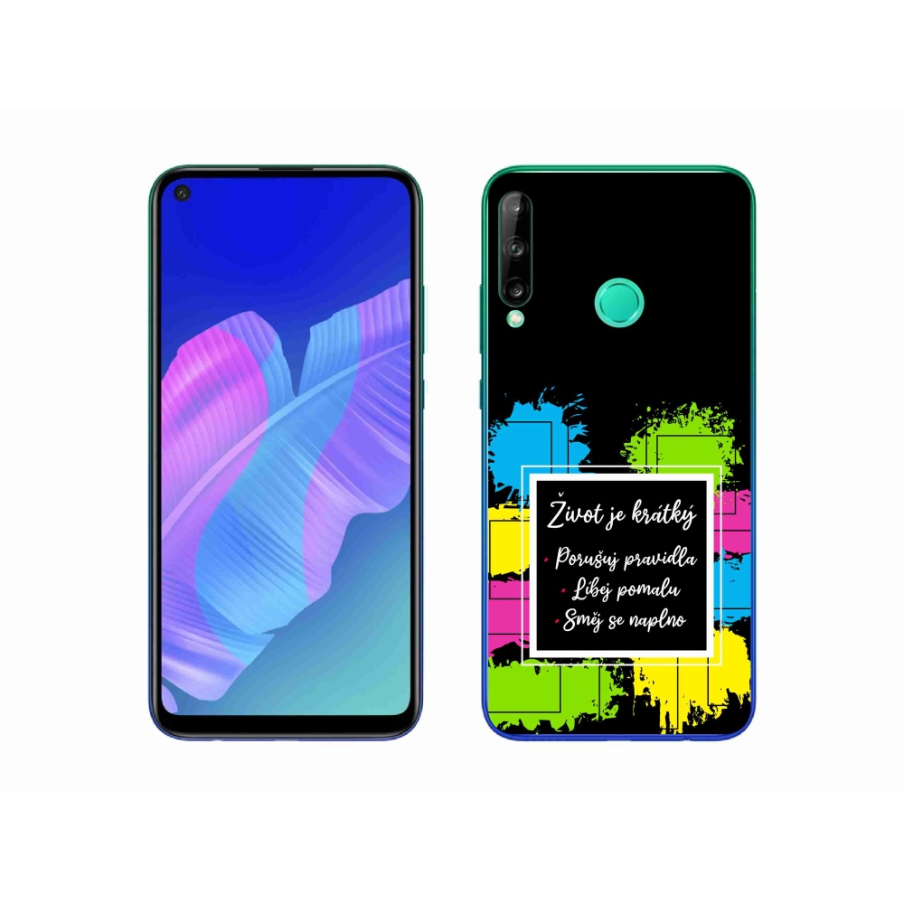 Gelový kryt mmCase na Huawei P40 Lite E - citát 5 černé pozadí