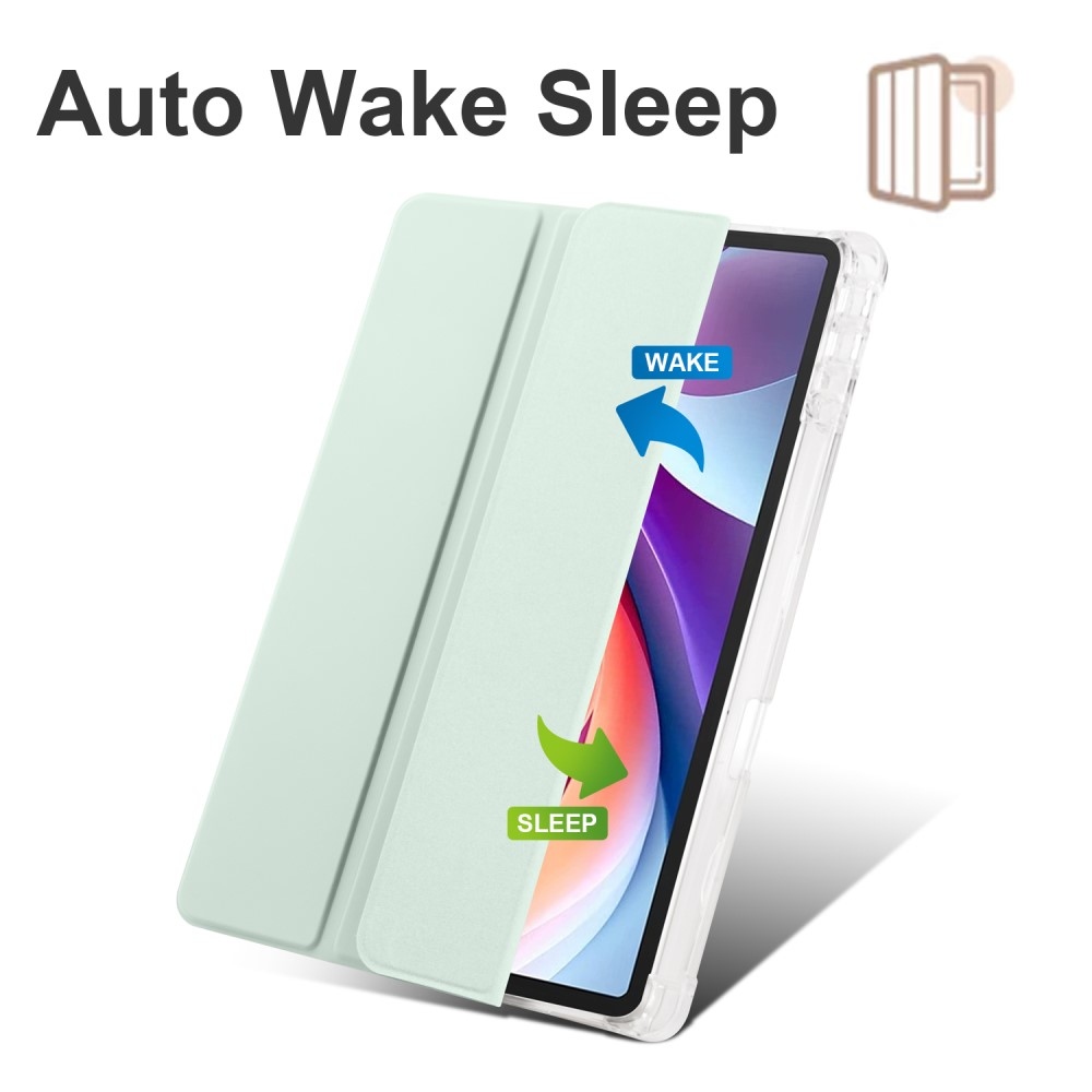 Case chytré zavírací pouzdro na Lenovo Tab M11/Tab K11 - světlezelené