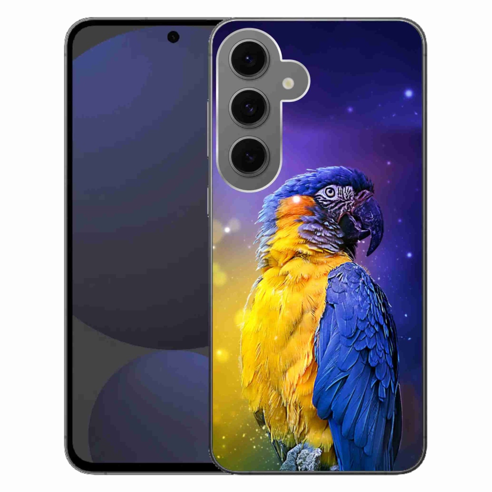 Gelový obal mmCase na Samsung Galaxy S24 FE - papoušek ara 1