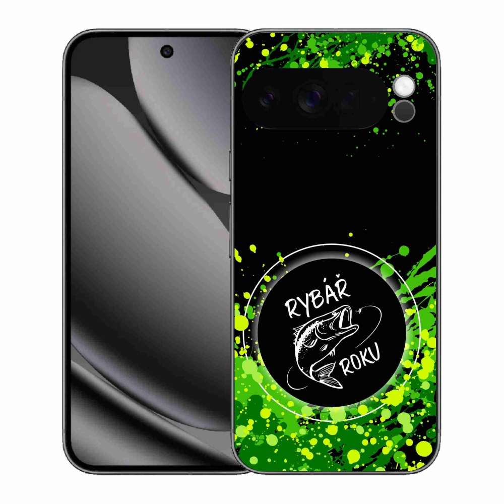 Gelový kryt mmCase na Google Pixel 10 Pro XL - rybář roku černé pozadí
