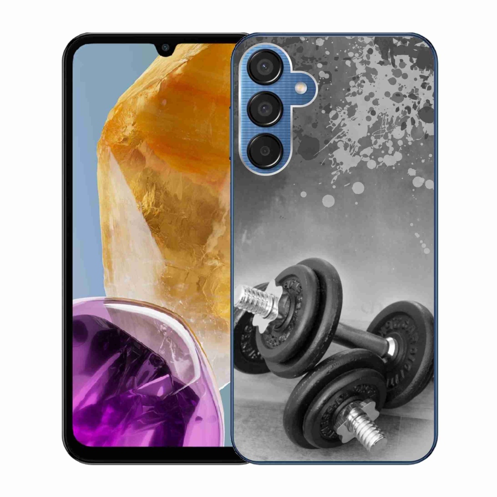 Gelový kryt mmCase na Samsung Galaxy M15 5G - činky 1