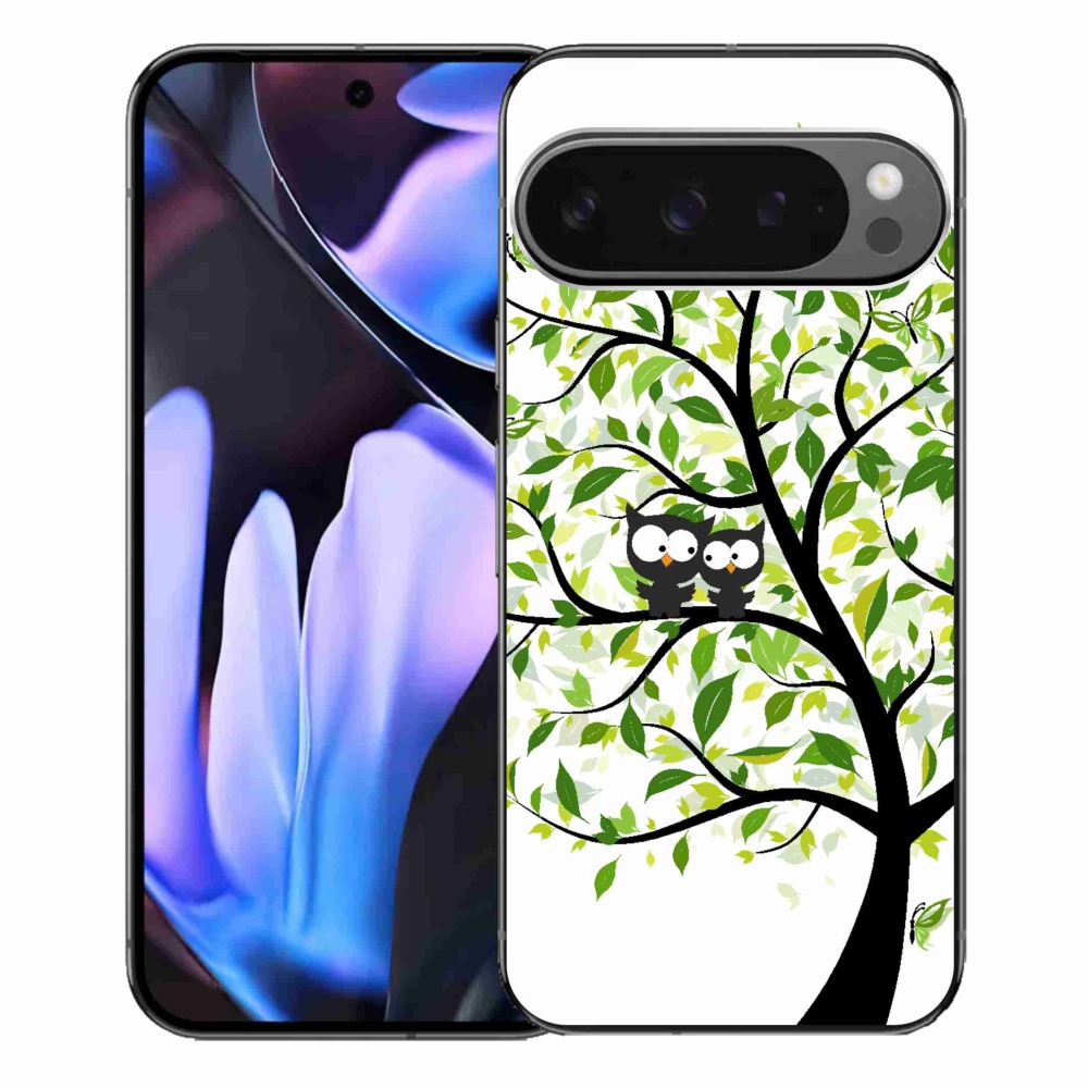 Gelový kryt mmCase na Google Pixel 9 Pro XL - sovičky na stromě
