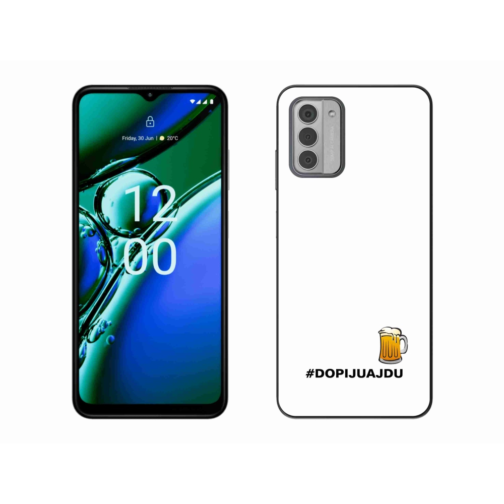Gelový kryt mmCase na Nokia G42 - pivní motiv 1 bílé pozadí