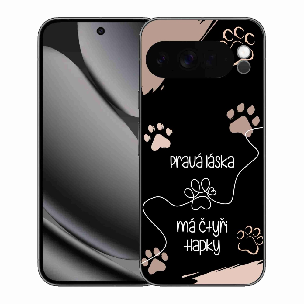 Gelový kryt mmCase na Google Pixel 10 Pro XL - psí motiv 1 černé pozadí
