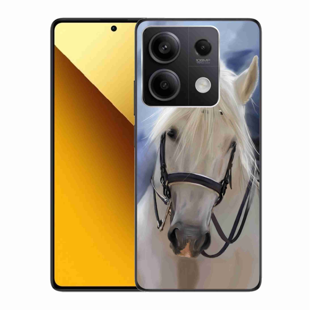 Gelový kryt mmCase na Xiaomi Redmi Note 13 5G - bílý kůň