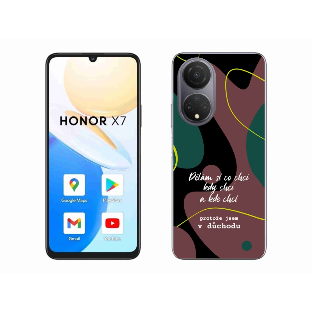 Gelový kryt mmCase na Honor X7 - vtipný text 10 černé pozadí