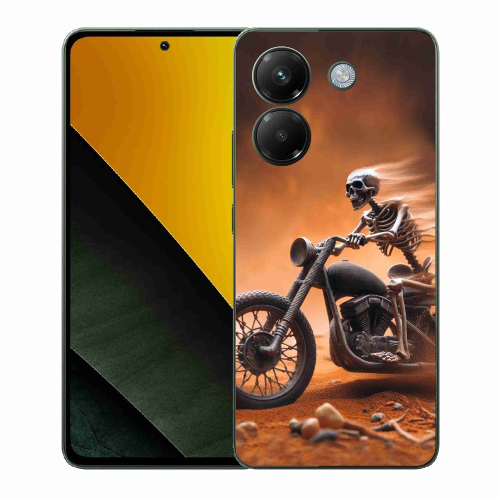 Gelový kryt mmCase na Xiaomi Poco M7 Pro 5G - kostra na motorce