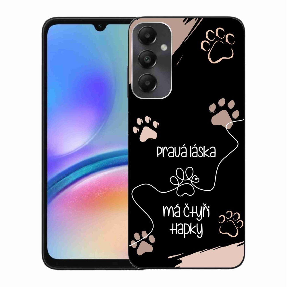 Gelový kryt mmCase na Samsung Galaxy A05s - psí motiv 1 černé pozadí