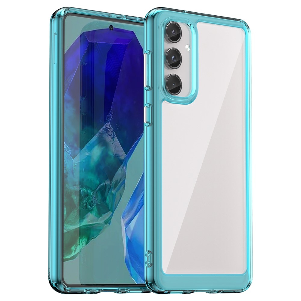 Gelový obal s pevnými zády na Samsung Galaxy M55 5G - světlemodrý