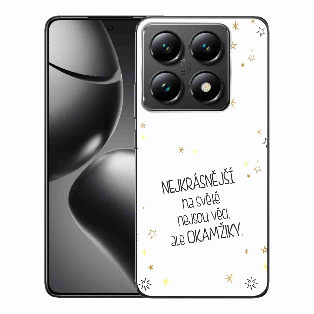 Gelový kryt mmCase na Xiaomi 14T Pro - citát 4 bílé pozadí