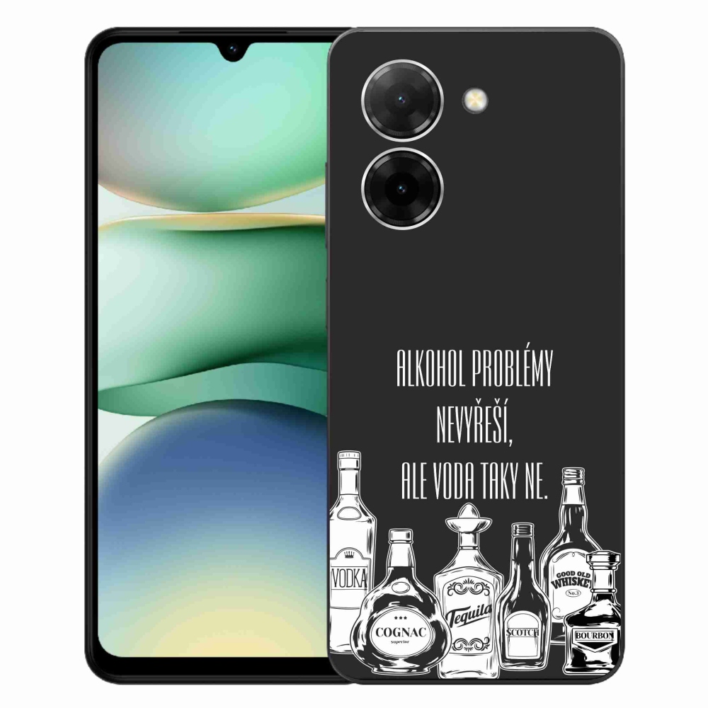Gelový kryt mmCase na Xiaomi Redmi A5 (173.45x79.35x8.45mm) - vtipný text černé pozadí