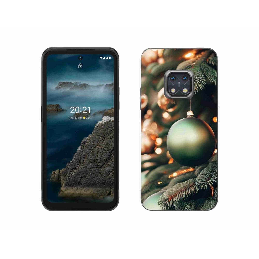 Gelový kryt mmCase na Nokia XR20 - vánoční ozdoby 1