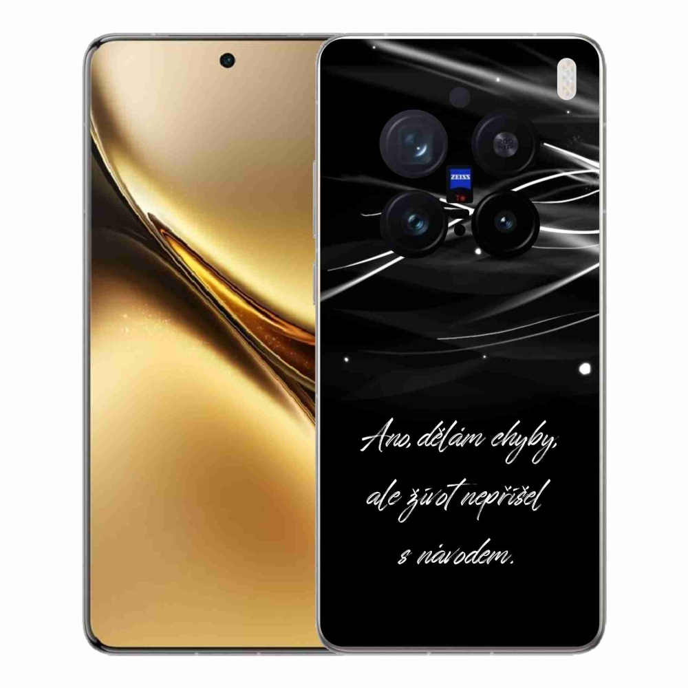 Gelový kryt mmCase na Vivo X200 Pro 5G - citát černé pozadí