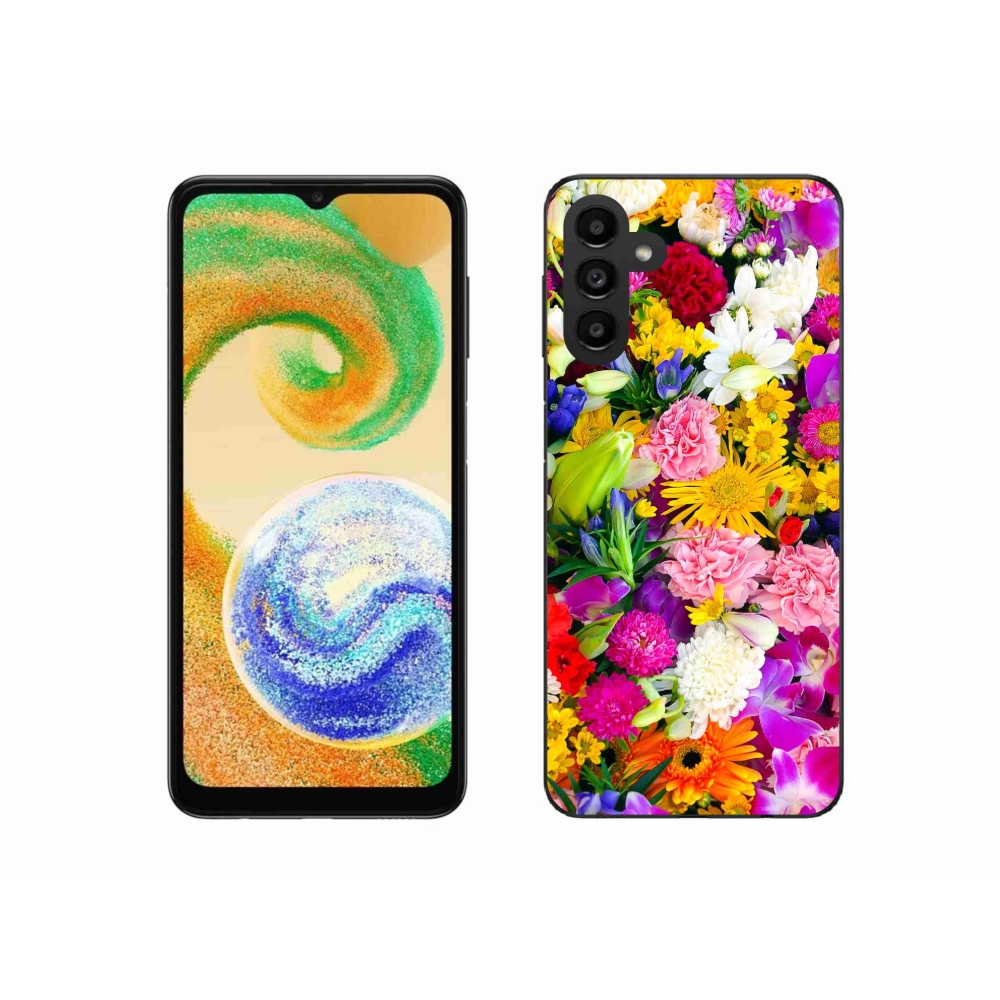 Gelový kryt mmCase na Samsung Galaxy A04s (164.7x76.7x9.1mm) - květiny 12