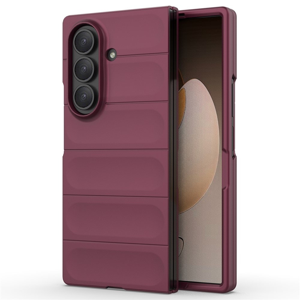 Rugg odolný gelový obal na Samsung Galaxy Z Fold7 5G - vínový