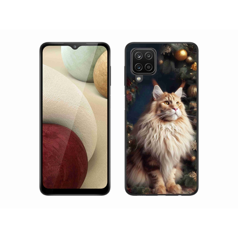 Gelový kryt mmCase na Samsung Galaxy A12 - kočka u stromku