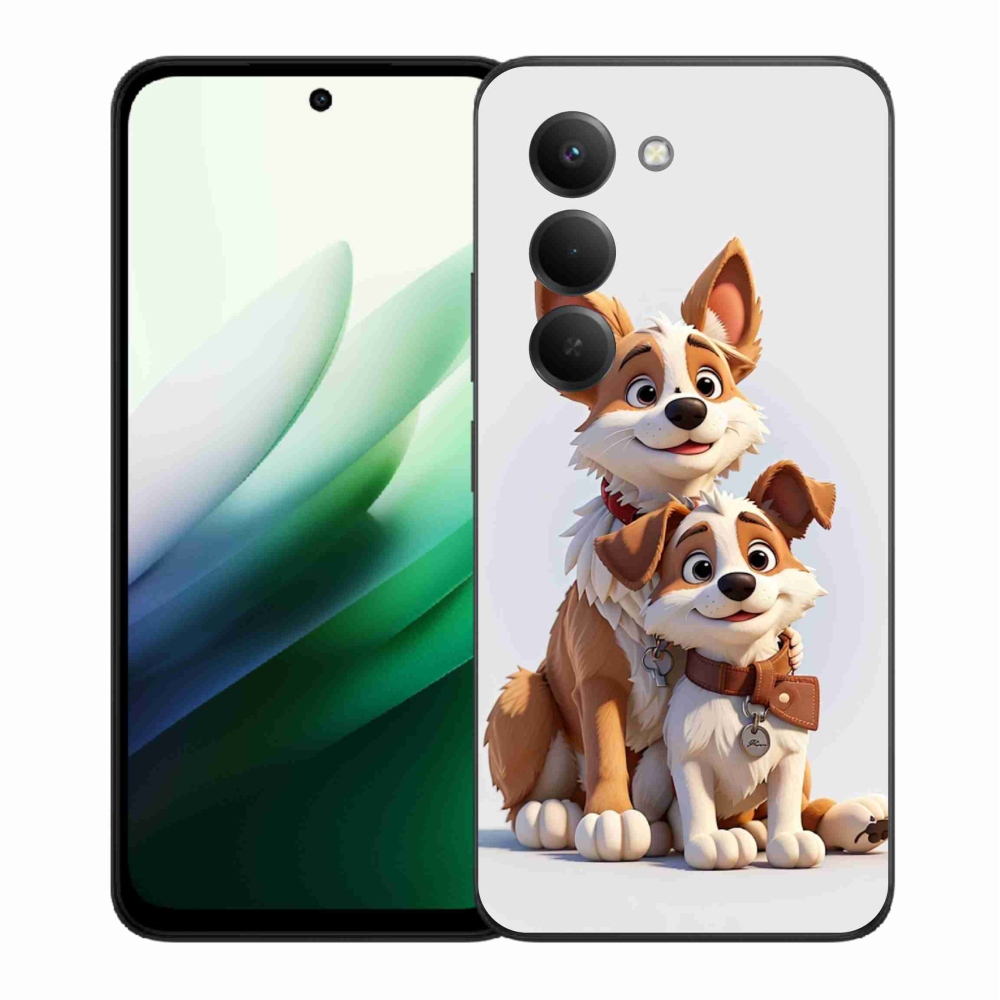 Gelový kryt mmCase na Xiaomi Redmi 15 5G (169mm) - kreslení psi