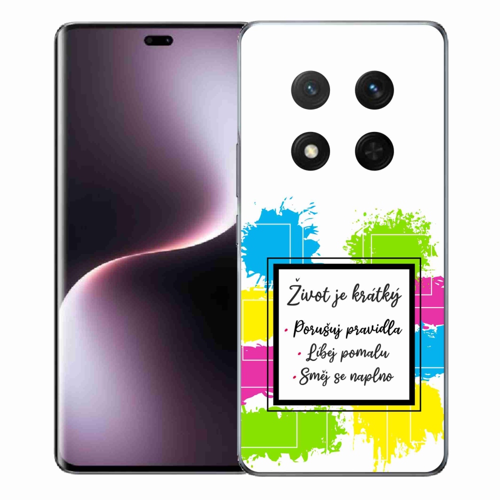 Gelový kryt mmCase na Honor Magic 7 Lite 5G - citát 5 bílé pozadí