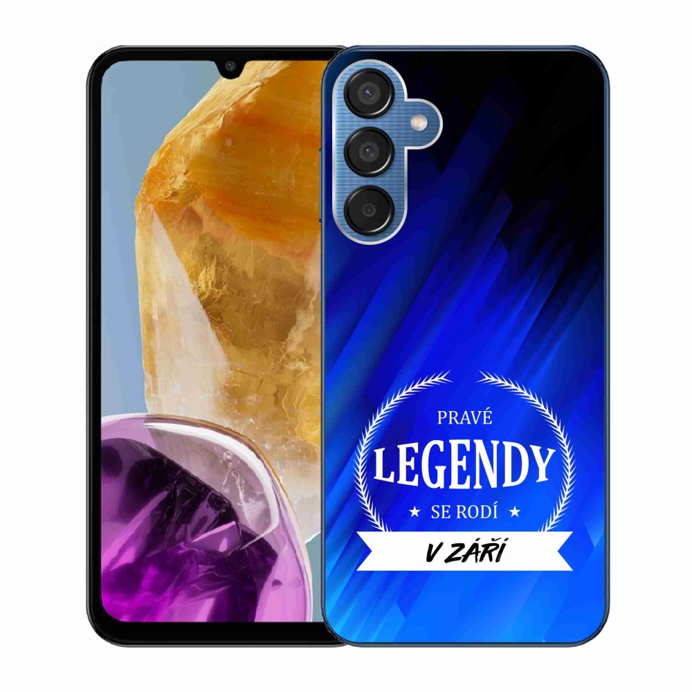 Gelový kryt mmCase na Samsung Galaxy M15 5G - legendy v září modré pozadí