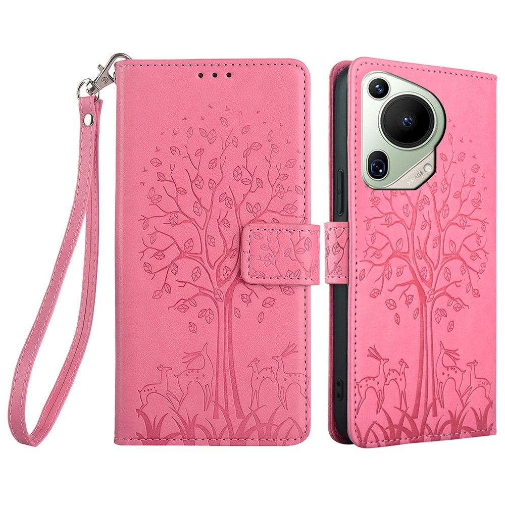 Tree knížkové pouzdro na Huawei Pura 70 Ultra - růžové