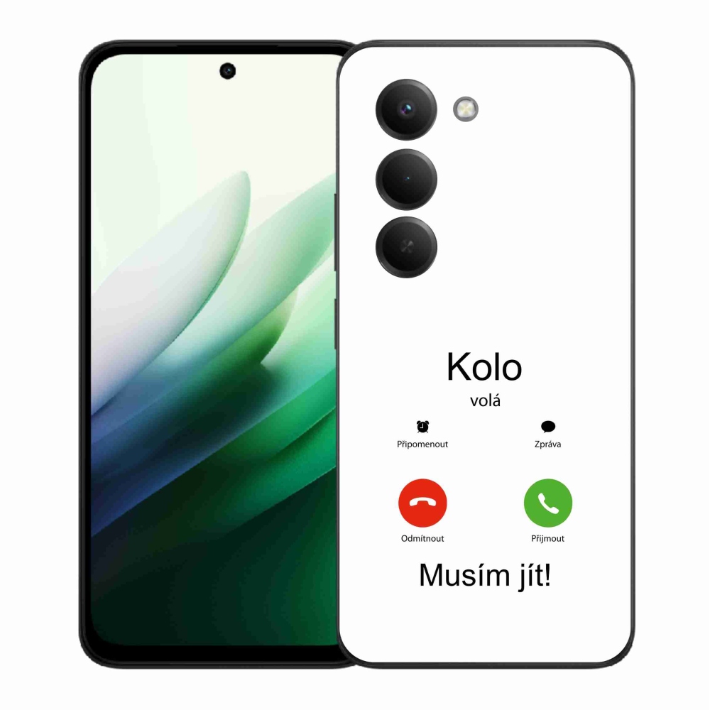 Gelový kryt mmCase na Xiaomi Redmi 15 5G (169mm) - kolo volá bílé pozadí