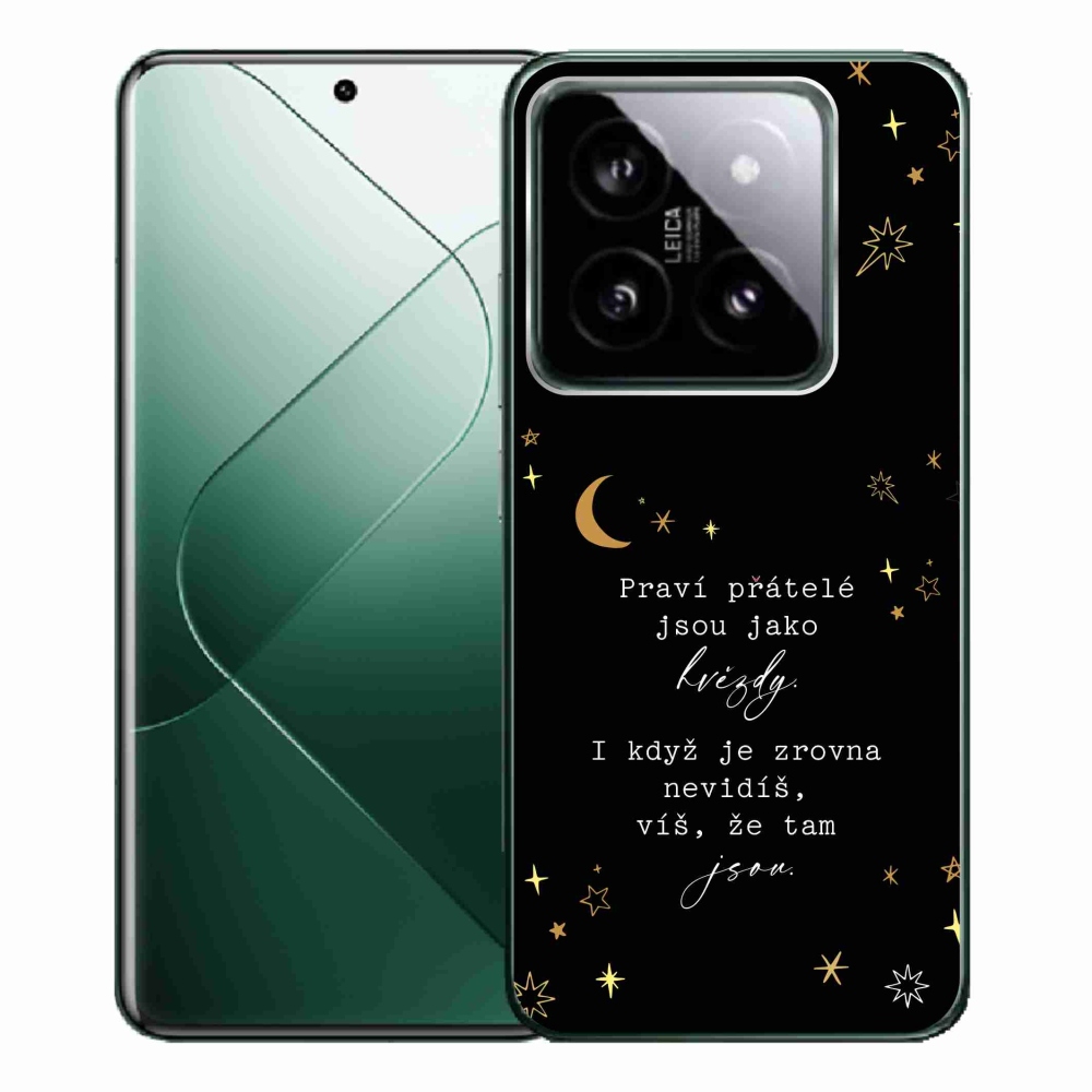 Gelový kryt mmCase na Xiaomi 14 Pro - citát 6 černé pozadí
