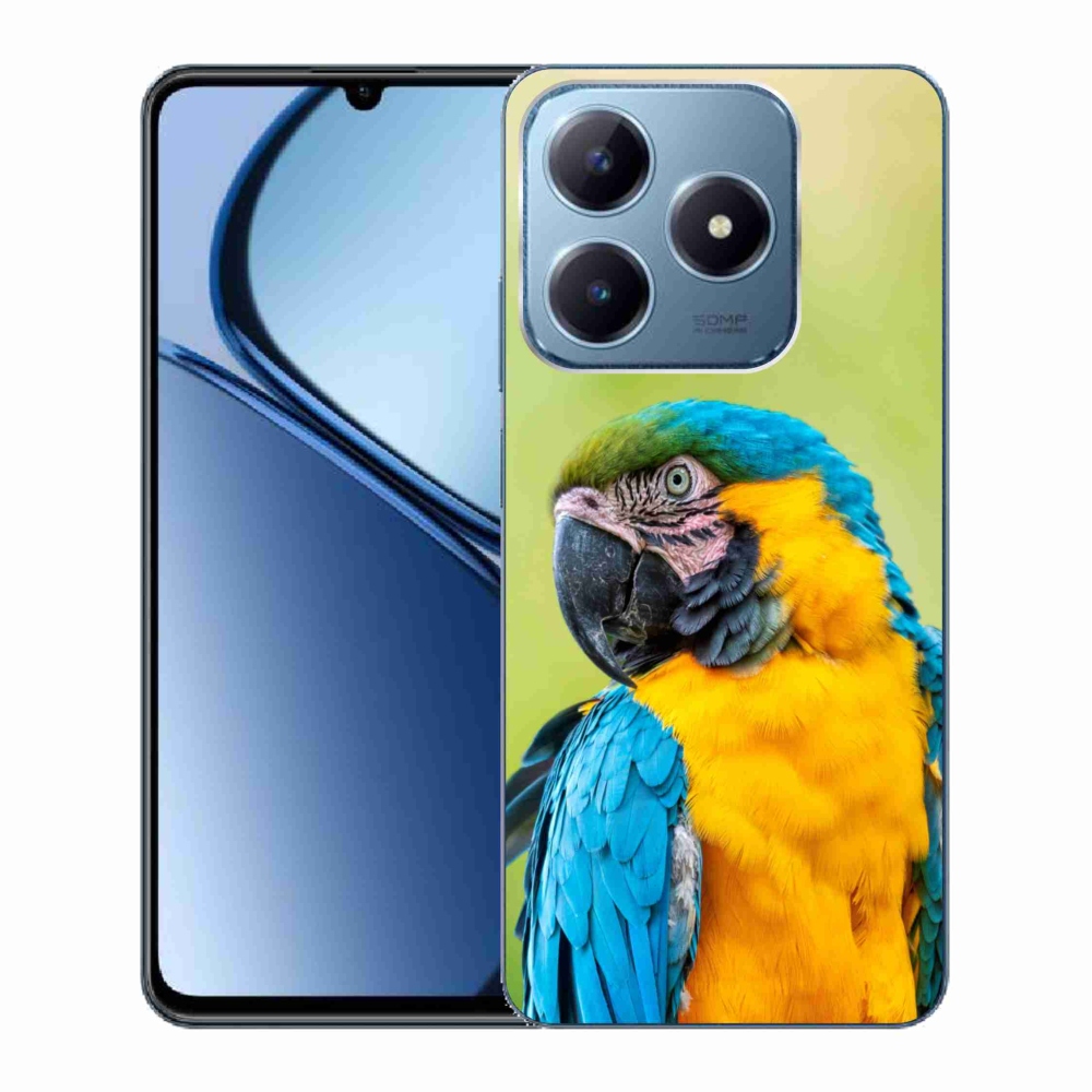 Gelový obal mmCase na Realme C63 - papoušek ara 2