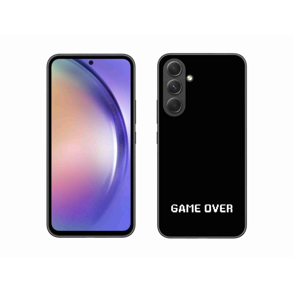 Gelový kryt mmCase na Samsung Galaxy A54 5G - game over černé pozadí