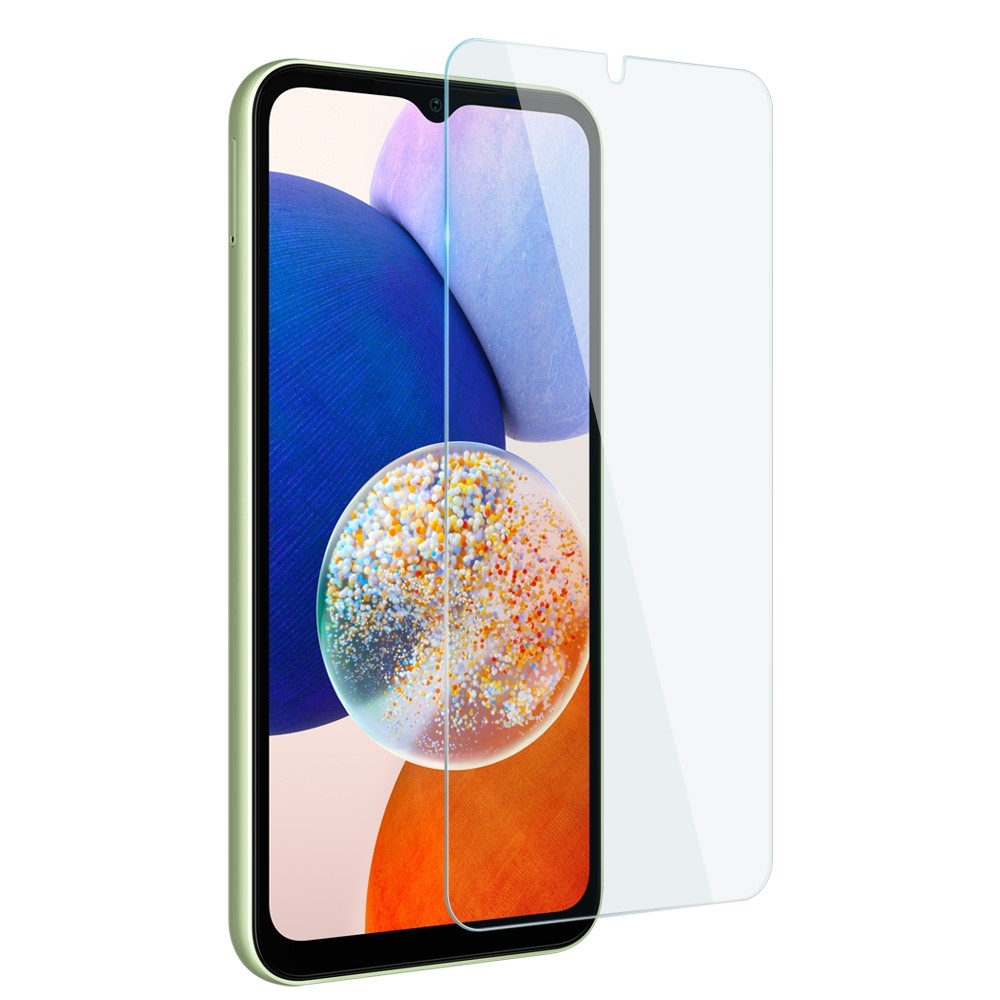 NORTHJO průhledný gelový obal + tvrzené sklo na Samsung Galaxy A14 4G/5G - průhledný